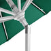 12-Year-Non-Fading, 9Ft Premium Sunbrella Patio Umbrella, Hand-Crank, Button-Tilt, White Frame, Forest Green Fabric
