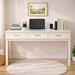Cream White Vanity Desk with 3 Drawers, Makeup Table/Writing Desk, Modern Dressing Table for Bedroom, 47.24" Wide, No Mirror Included