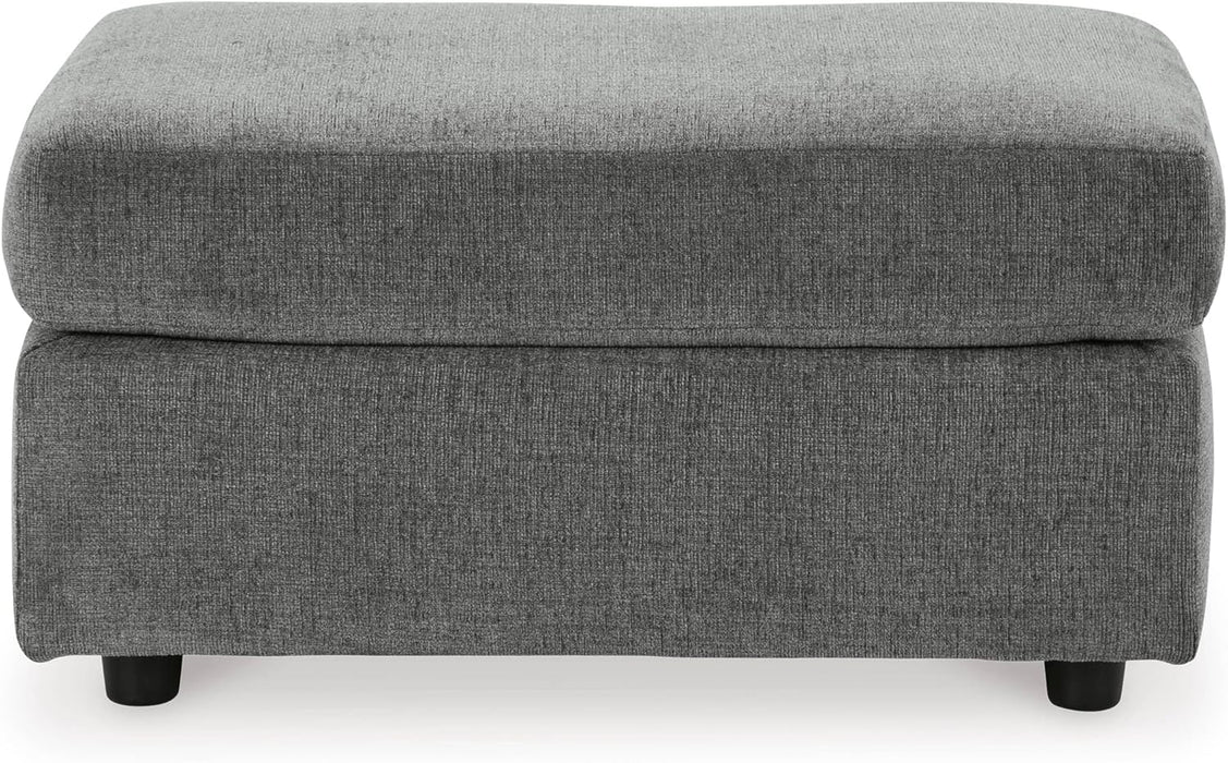 Stairatt Casual Rectangular Upholstered Ottoman, Gray