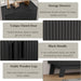 Black Freestanding Four Tier Shoe Cabinet Organizer