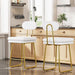 Bar Stools Set of 4, Counter Height Barstools with Removable Backrest, Padded Seat and Metal Legs, PU Leather Upholstered Bar Chairs for Kitchen, Island, White