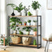 Industrial 4 Tier Bookshelf Rustic Wooden MetalFinish