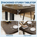 Farmhouse Dining Table 71", Rustic Kitchen Table for 6-8, Brown