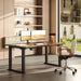 4-Leg Electric Height Adjustable Standing Desk, 63X28 Black Walnut