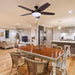 Carmel 48 Inch Bronze Contemporary Ceiling Fan