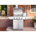 4-Burner Propane Gas Grill in Stainless Steel with Side Burner