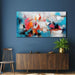 Abstract Wall Art Canvas Hand-Painted Art in Blue and Pink Office Wall Decor Wall Art for Living Room Paintings for Wall Decorations Modern Wall Decor for Bedrooms, and Dining Room 24×48In