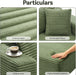 106 Inch Emerald Corduroy Luxurious Sectional Sofa