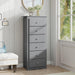 6-Drawer Dresser for Bedroom, Wooden Chest of Drawers W/Metal Handles & Large Capacity, 16" D X 23" W X 53.5" H Clothes Organizer, Modern Tall Dresser for Bedroom, Entryway, Living Room