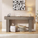 63-Inch Long Console Table, Wooden Rectangular Sofa Table behind the Couch, Farmhouse Entryway Table for Entrance, Hallway, Living Room (Grey)