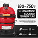 13IN Red Spherical Ceramic Charcoal Grill with Inner Liner, Portable BBQ Smoker for Outdoor Cooking, Camping, and Backyard Grilling