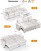 81" Sectional Sleeper Sofa with Pull Out Bed, L Shaped Sleeper Sofa, Pull Out Couch with Reclining Backrest, Reversible Storage Chaise, USB Ports, Tool-Free Assembly, Chenille Beige