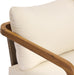 Kai 4 Piece Patio Furniture Set with Slatted Coffee Table, Outdoor Sofa Set with PE Wicker Backrest & Cushions, Acacia Wood Conversation Set for Backyard,Cream+Light Brown+Teak