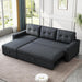 Dark Grey Sectional Sofa Bed L-Shaped, 81.5", Storage