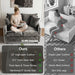 52Inch Compact Loveseat With Ottoman Grey Chenille