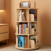 Rotating Solid Pinewood Five Tier Corner Bookshelf