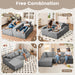 Grey Modular Cloud Sectional Sofa Detachable Pillows