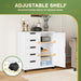 White Storage Cabinet With Adjustable Shelves Office
