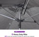 Patio Market Umbrella 6' X 10' Business Semi Auto Lift, Gray