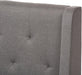 Adelaide Retro Modern Light Grey Fabric Upholstered King Size Platform Bed
