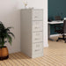 4-Drawer Vertical File Cabinet, Letter Size, Lockable, Putty
