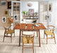 40"-52" Solid Wood Extendable Dining Tables for 2-6 Walnut
