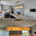 Alabaster Chandelier, 58 Inch Modern Rectangular Chandelier for Dining Room, Dimmable Linear Chandeliers for Kitchen Island, Natural Spanish Marble Stone Chandeliers for Dining Table, Living Room