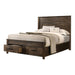 Woodmont 4-Piece Queen Platform Bedroom Set Rustic Golden Brown