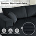 Corduroy Black UShaped 146Inch Modular Sectional Sofa