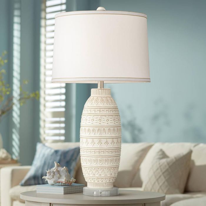 Cullen 30 1/2" Table Lamp Large Modern Almond Ceramic