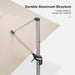 Patio Umbrella Outdoor 10' X 13' Rectangle 360 Rotation Beige