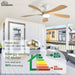 52 Inch Intelligent Ceiling Fan BluetoothEnabled Remote