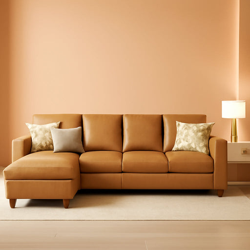 Brown Durable Modular Sectional Sofa With HiddenStorage