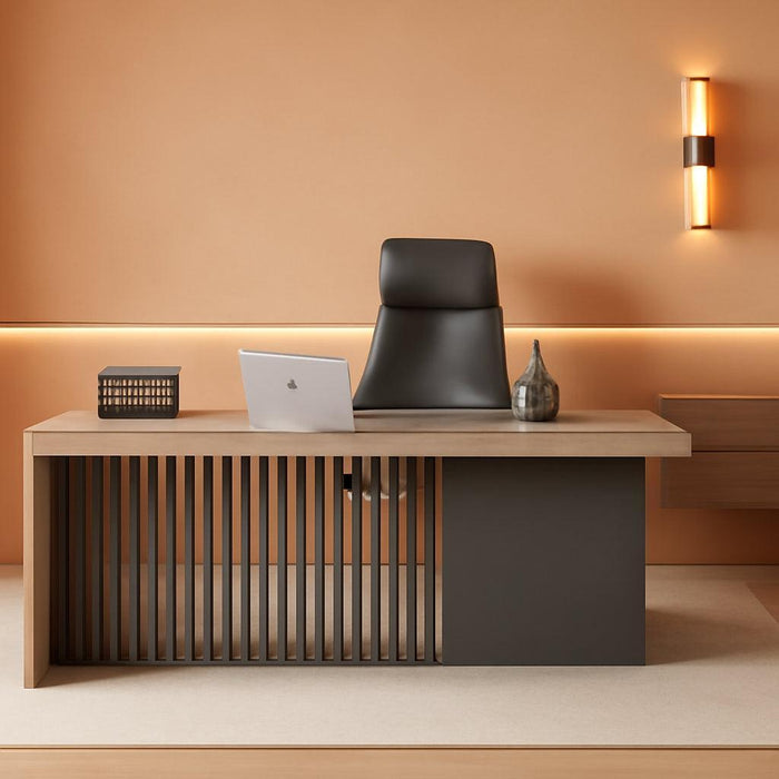 63Inch Executive Office Desk Stainless Steel Frame