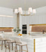 Brushed Gold Contemporary Pendant Chandelier 6 Lights