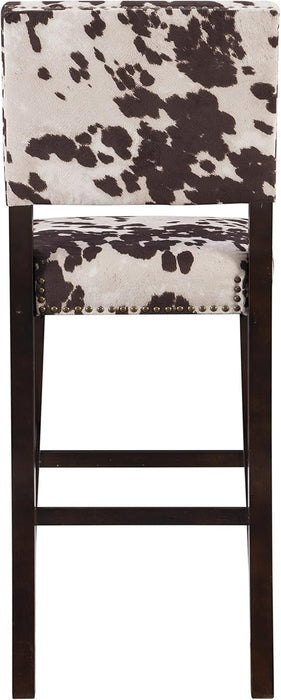 Udder Madness Corey Bar Stool, 19"W X 22.5"D X 44.75"H, Brown