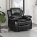 Manual Recliner Loveseat - Black Faux Leather