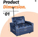 Blue Convertible Sleeper Chair Sofa Bed Apartments
