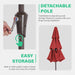 3 Tier 9 Ft Outdoor Patio Umbrella with Tilt and Crank, Red