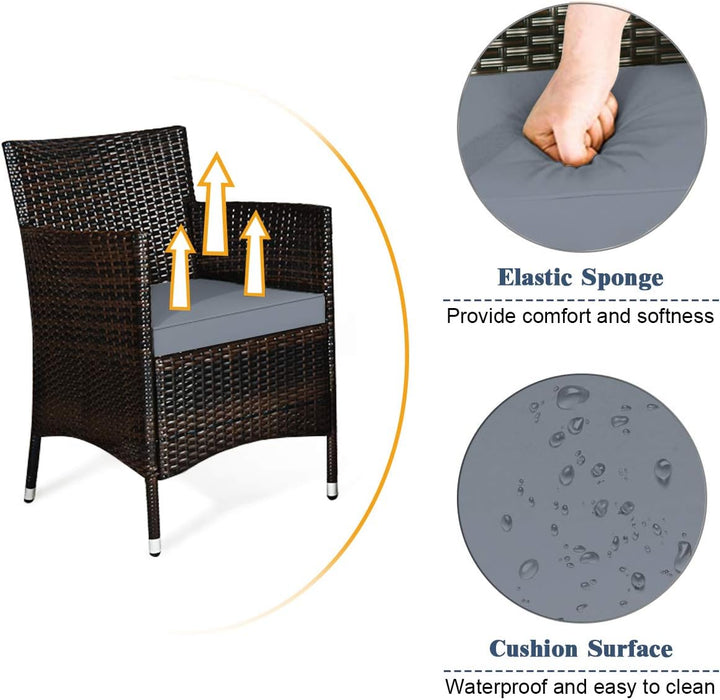 8PCS Rattan Patio Furniture Set