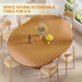 47"-63" Extendable round Dining Table for 4–8 with Storage, Mid Century Modern Farmhouse Wood Oval Dinner Table with Pedestal Base for Kitchen, Living Room (Yellow Walnut)