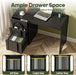 47" Computer Desk with 3 Drawers, Executive Style, Black
