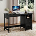 39.3" Desk with Drawers,Small Computer Desk for Home Office,Black
