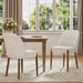 Barrel Modern Dining Chair, Upholstered Dining Chairs Set of 4, Beige