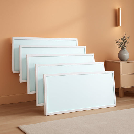 6 Pack 2X4 FT LED Flat Panel Troffer Light, 40/50/60W, CCT Selectable 4000K/5000K/6500K Drop Ceiling Office Lights, 115LM/W, 0-10V Dimmable Ultra Slim Recessed Back-Lit Fixture