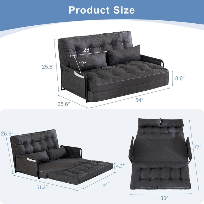 Adjustable Folding Floor Sofa Bed with Five Positions - ShipItFurniture