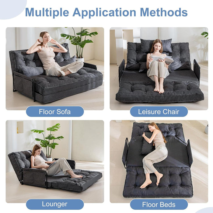 Adjustable Folding Floor Sofa Bed with Five Positions - ShipItFurniture