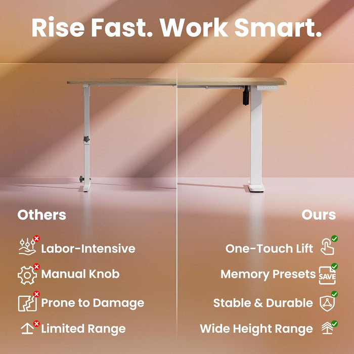 Adjustable Height Electric Standing Desk with Memory Settings - ShipItFurniture