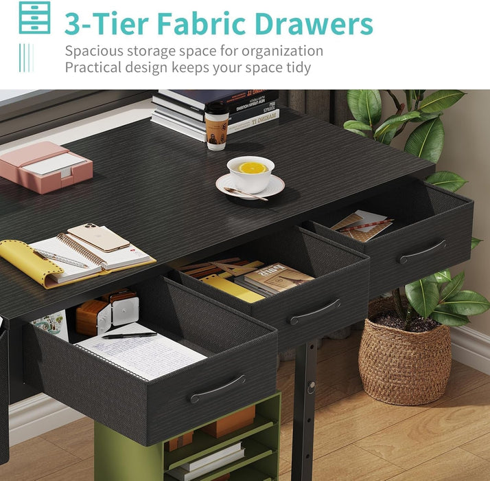 Adjustable Height Rolling Standing Desk with Drawers - ShipItFurniture