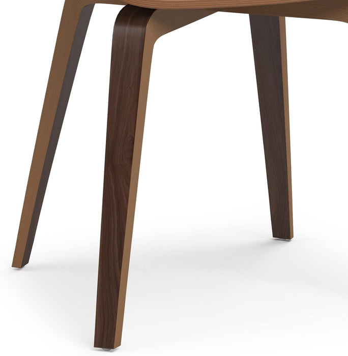 Lowell Mid Century Modern Bentwood Dining Chair in Light Turquoise Blue Linen Look Fabric, for the Dining Room